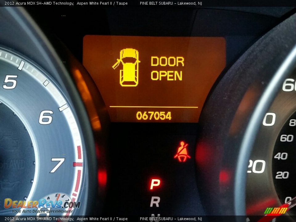 2012 Acura MDX SH-AWD Technology Aspen White Pearl II / Taupe Photo #27