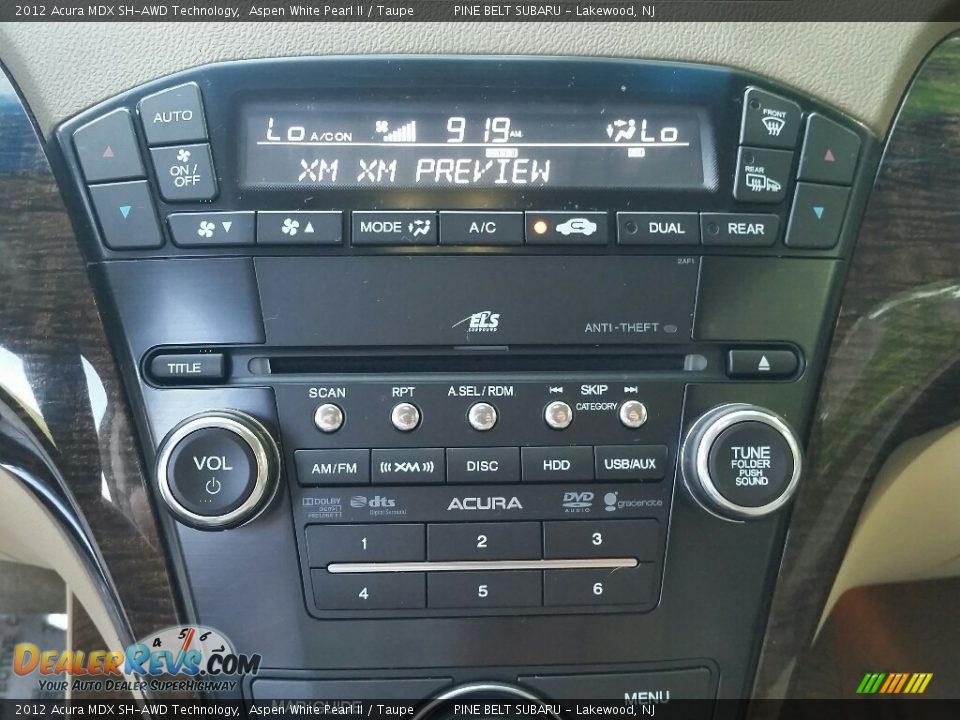 2012 Acura MDX SH-AWD Technology Aspen White Pearl II / Taupe Photo #32