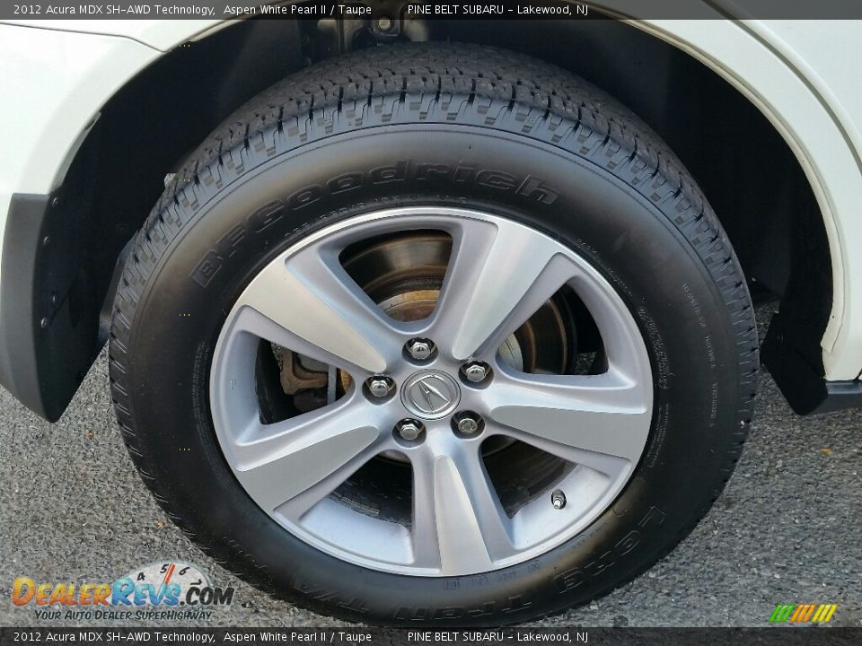 2012 Acura MDX SH-AWD Technology Aspen White Pearl II / Taupe Photo #34