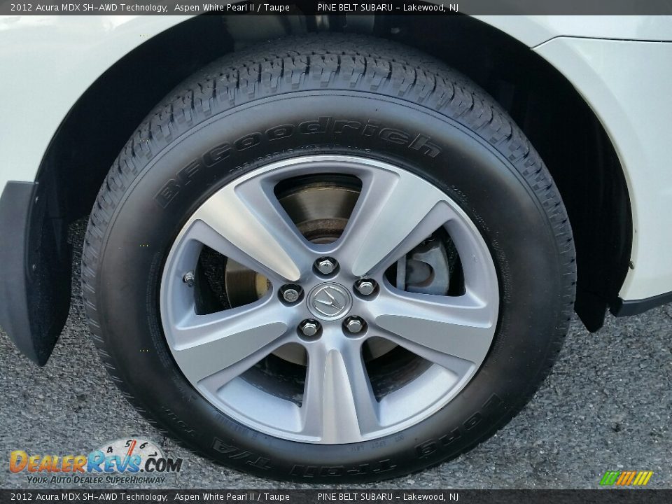 2012 Acura MDX SH-AWD Technology Aspen White Pearl II / Taupe Photo #36