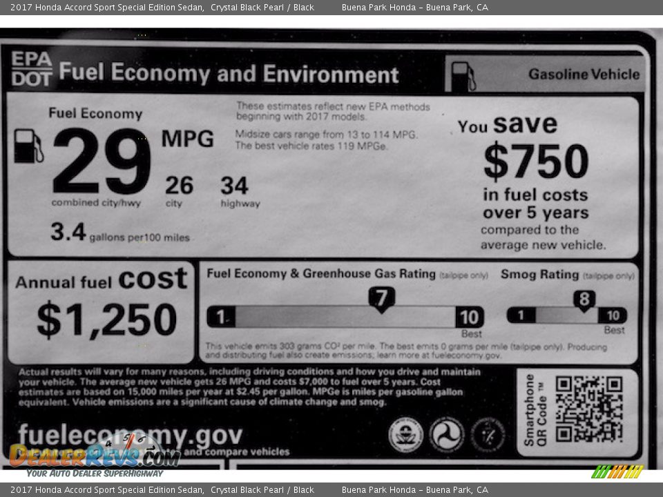 2017 Honda Accord Sport Special Edition Sedan Crystal Black Pearl / Black Photo #17