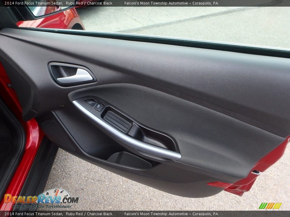 2014 Ford Focus Titanium Sedan Ruby Red / Charcoal Black Photo #12
