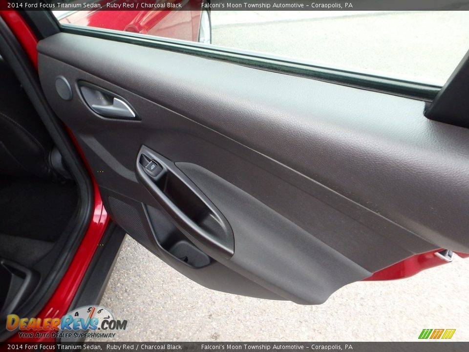 2014 Ford Focus Titanium Sedan Ruby Red / Charcoal Black Photo #14