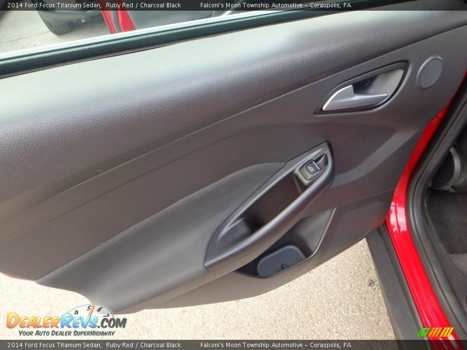 2014 Ford Focus Titanium Sedan Ruby Red / Charcoal Black Photo #18
