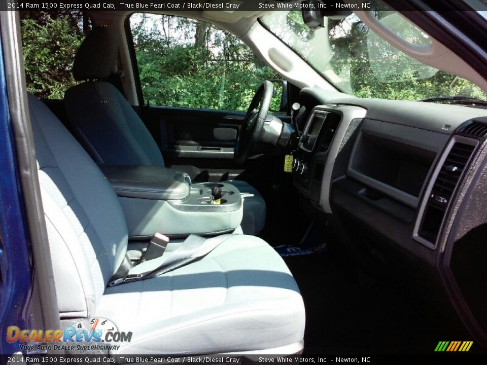 2014 Ram 1500 Express Quad Cab True Blue Pearl Coat / Black/Diesel Gray Photo #13