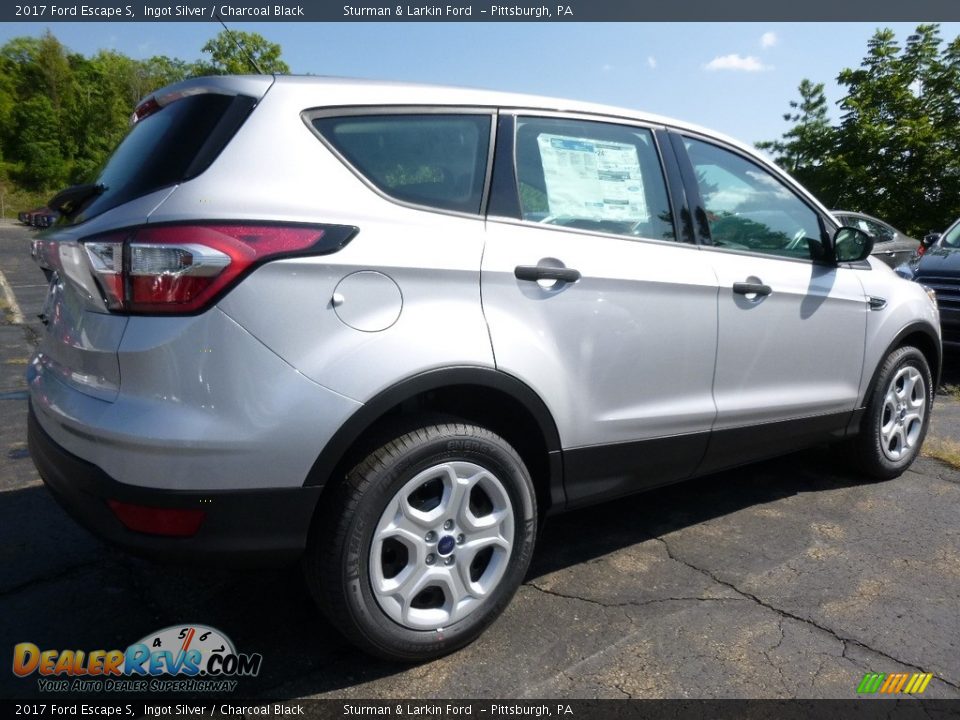 2017 Ford Escape S Ingot Silver / Charcoal Black Photo #2