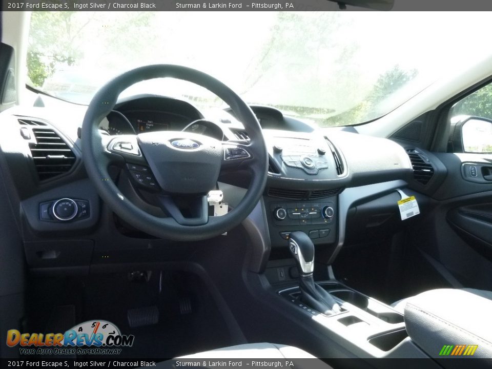 2017 Ford Escape S Ingot Silver / Charcoal Black Photo #9