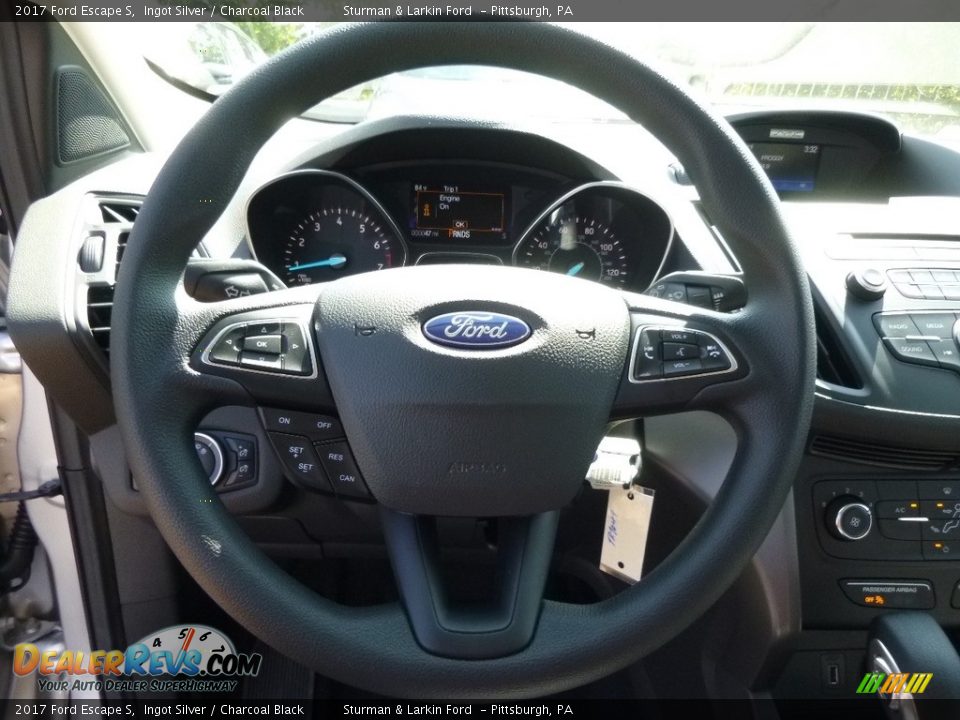 2017 Ford Escape S Ingot Silver / Charcoal Black Photo #12
