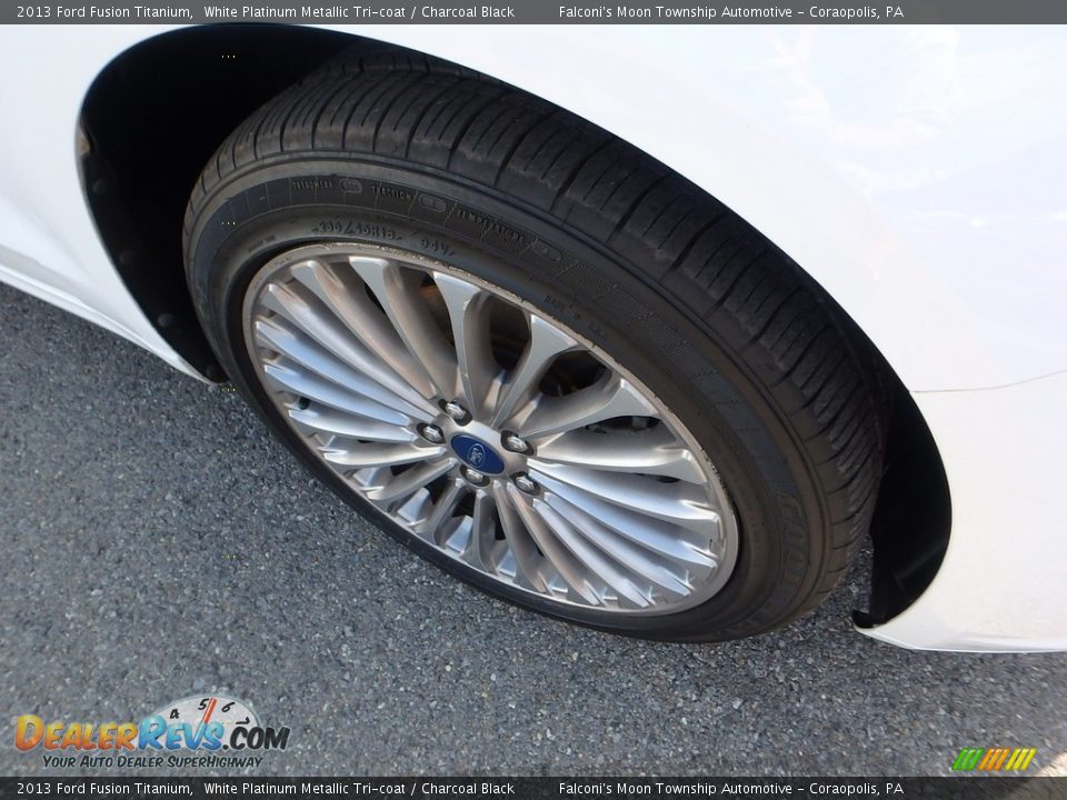 2013 Ford Fusion Titanium White Platinum Metallic Tri-coat / Charcoal Black Photo #9