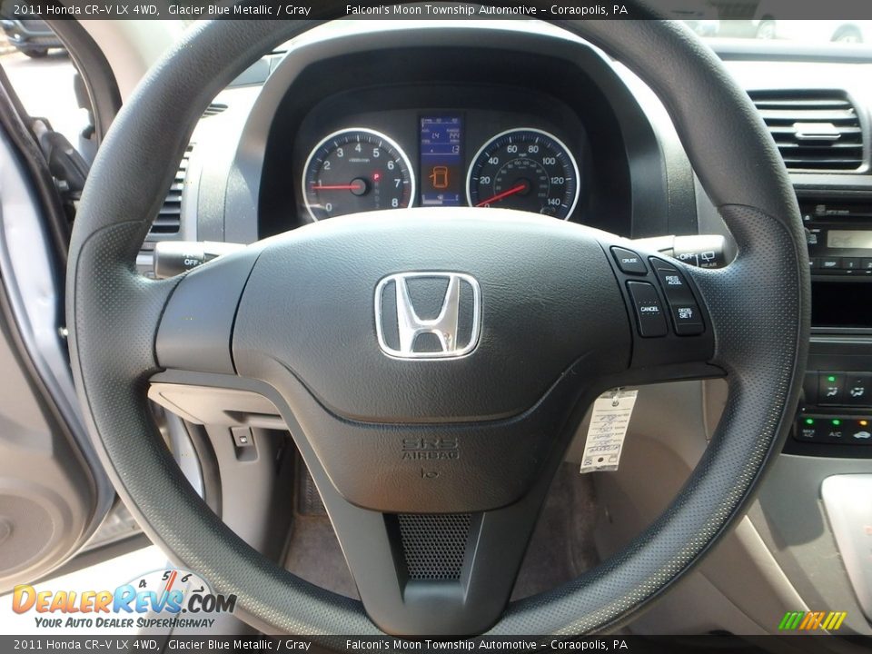 2011 Honda CR-V LX 4WD Glacier Blue Metallic / Gray Photo #22