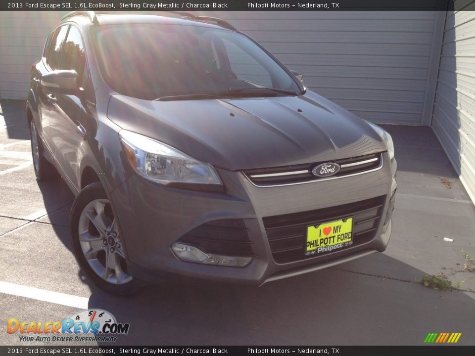 2013 Ford Escape SEL 1.6L EcoBoost Sterling Gray Metallic / Charcoal Black Photo #2