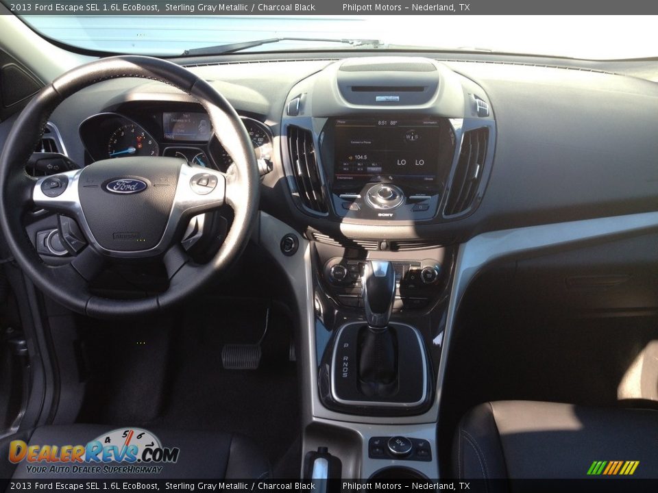 2013 Ford Escape SEL 1.6L EcoBoost Sterling Gray Metallic / Charcoal Black Photo #33