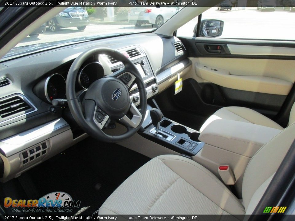 2017 Subaru Outback 2.5i Twilight Blue Metallic / Warm Ivory Photo #5
