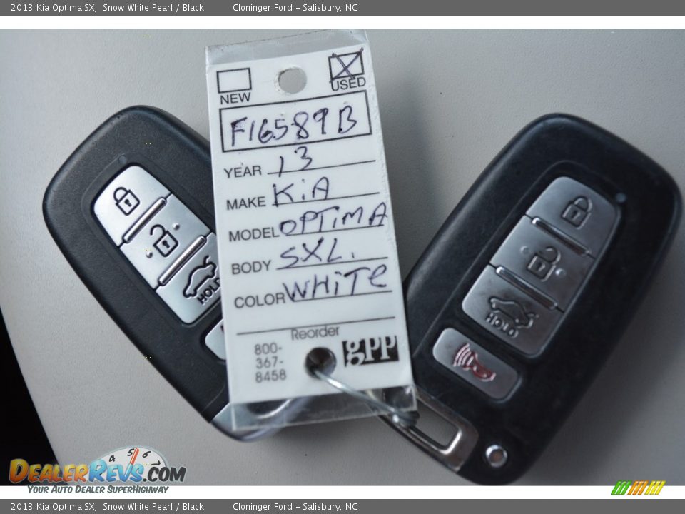 2013 Kia Optima SX Snow White Pearl / Black Photo #30