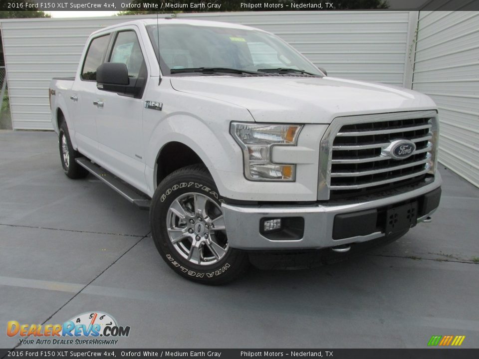 2016 Ford F150 XLT SuperCrew 4x4 Oxford White / Medium Earth Gray Photo #2