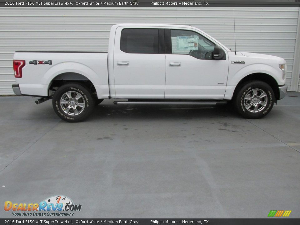 2016 Ford F150 XLT SuperCrew 4x4 Oxford White / Medium Earth Gray Photo #3