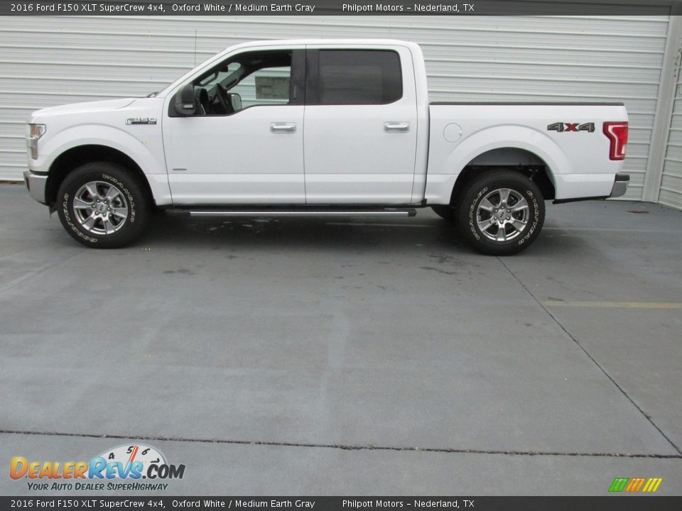 2016 Ford F150 XLT SuperCrew 4x4 Oxford White / Medium Earth Gray Photo #6