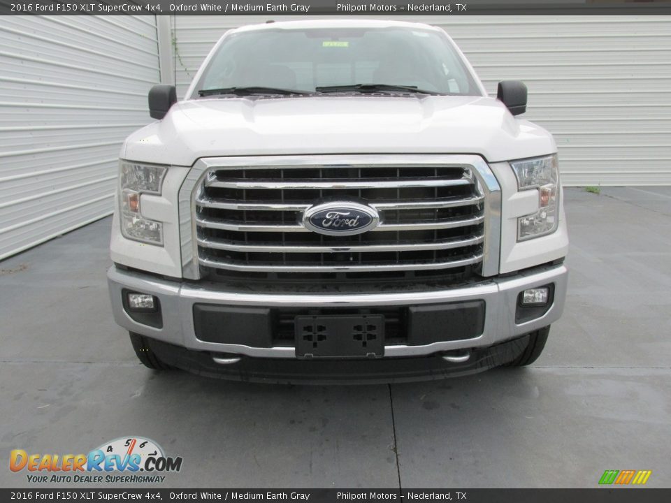 2016 Ford F150 XLT SuperCrew 4x4 Oxford White / Medium Earth Gray Photo #8