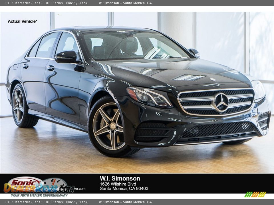 2017 Mercedes-Benz E 300 Sedan Black / Black Photo #1