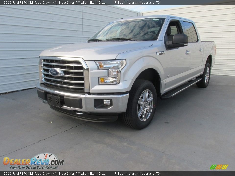 2016 Ford F150 XLT SuperCrew 4x4 Ingot Silver / Medium Earth Gray Photo #7