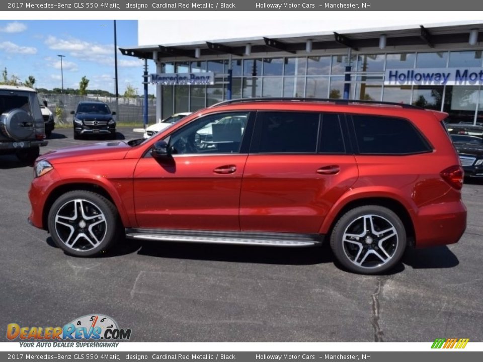 2017 Mercedes-Benz GLS 550 4Matic designo  Cardinal Red Metallic / Black Photo #3