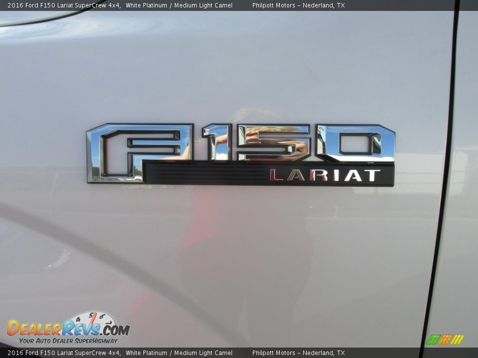 2016 Ford F150 Lariat SuperCrew 4x4 White Platinum / Medium Light Camel Photo #13