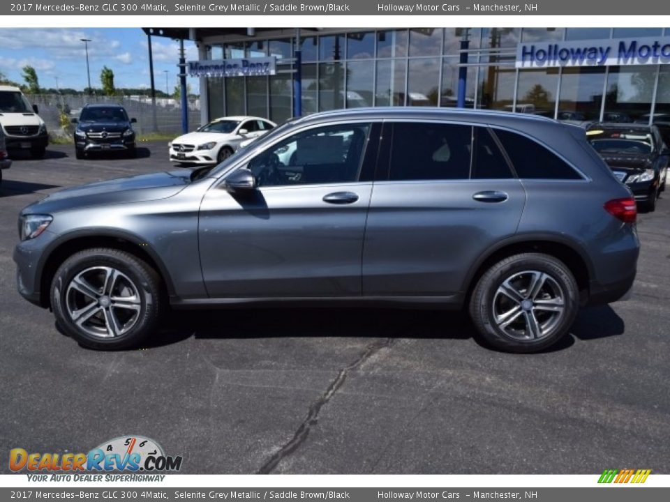 2017 Mercedes-Benz GLC 300 4Matic Selenite Grey Metallic / Saddle Brown/Black Photo #3