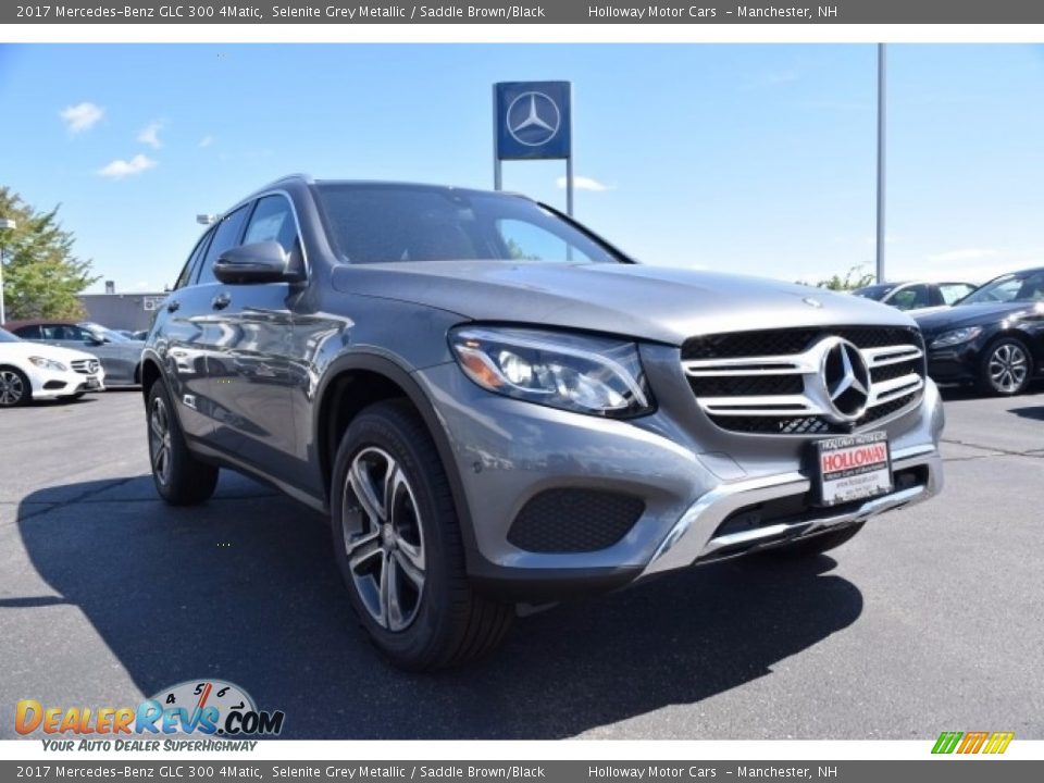 2017 Mercedes-Benz GLC 300 4Matic Selenite Grey Metallic / Saddle Brown/Black Photo #6