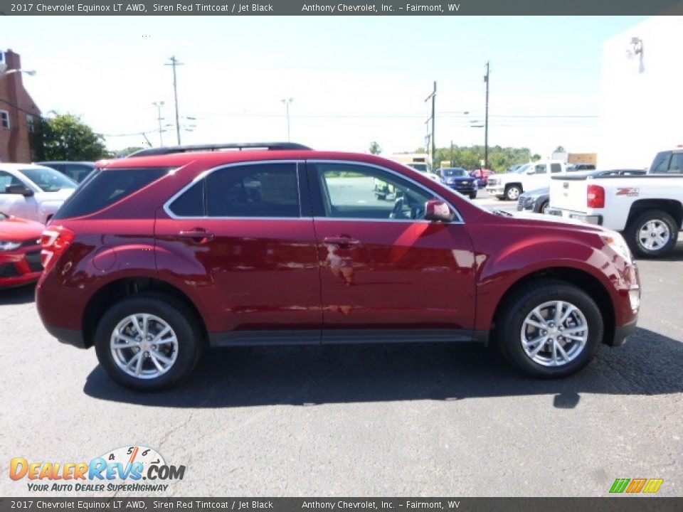 2017 Chevrolet Equinox LT AWD Siren Red Tintcoat / Jet Black Photo #8