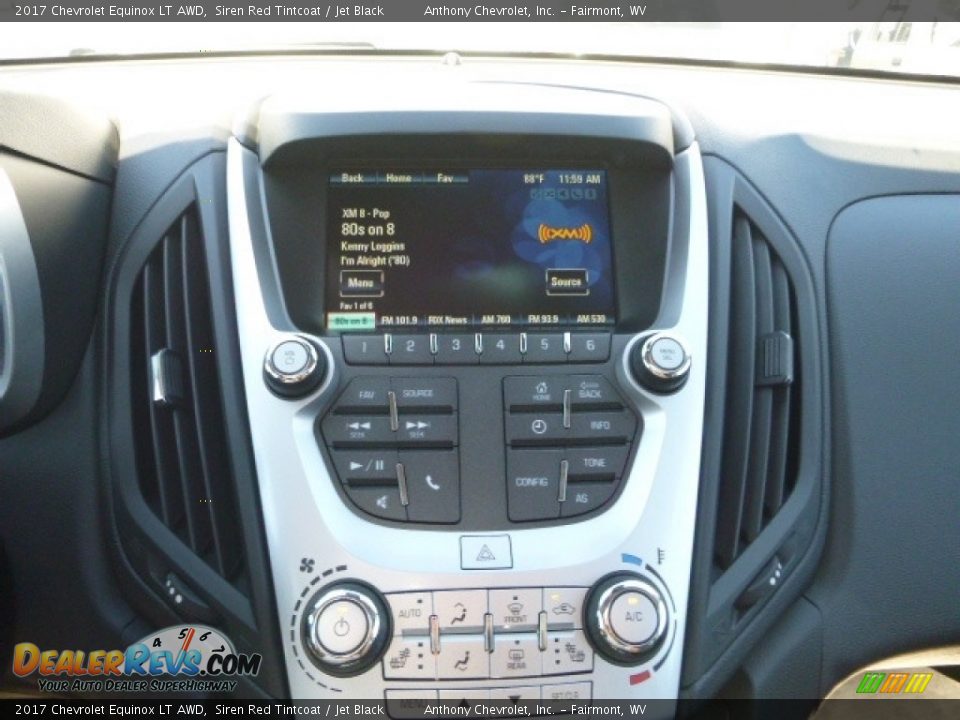 2017 Chevrolet Equinox LT AWD Siren Red Tintcoat / Jet Black Photo #16