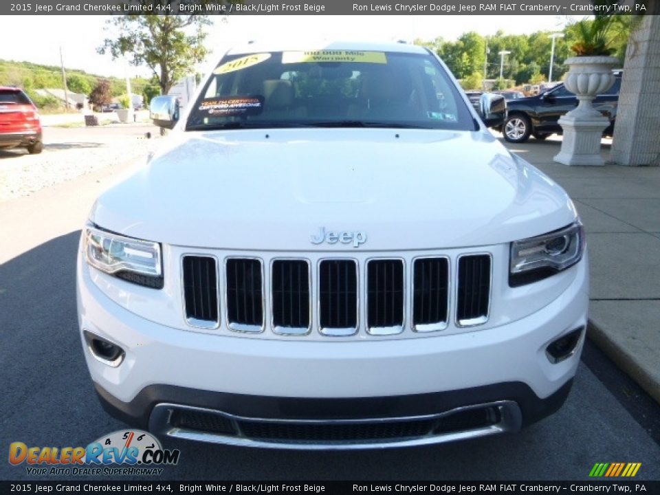 2015 Jeep Grand Cherokee Limited 4x4 Bright White / Black/Light Frost Beige Photo #9