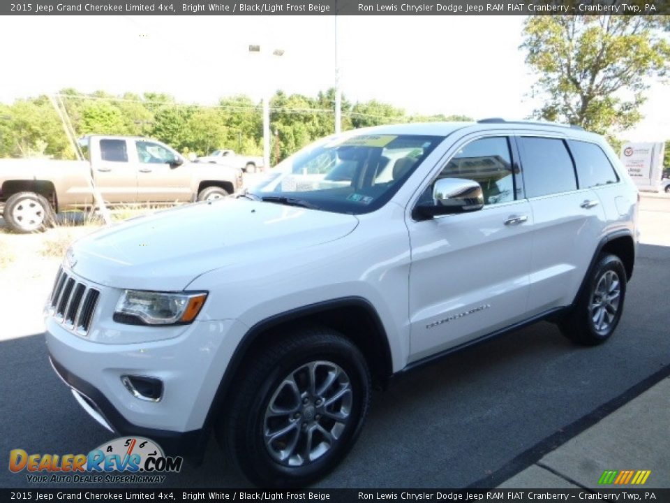 2015 Jeep Grand Cherokee Limited 4x4 Bright White / Black/Light Frost Beige Photo #10