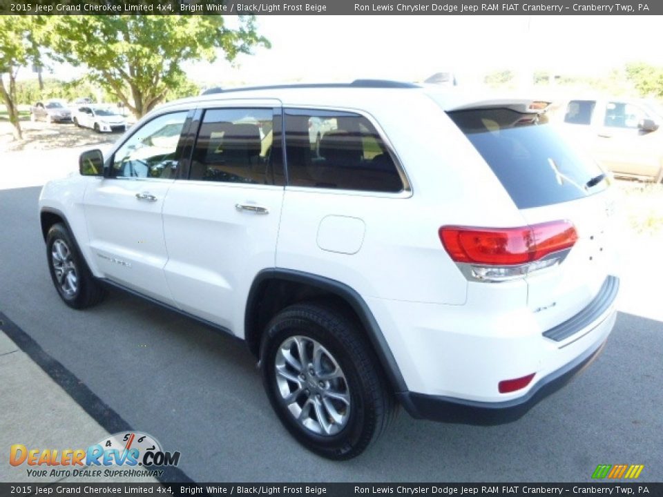 2015 Jeep Grand Cherokee Limited 4x4 Bright White / Black/Light Frost Beige Photo #12
