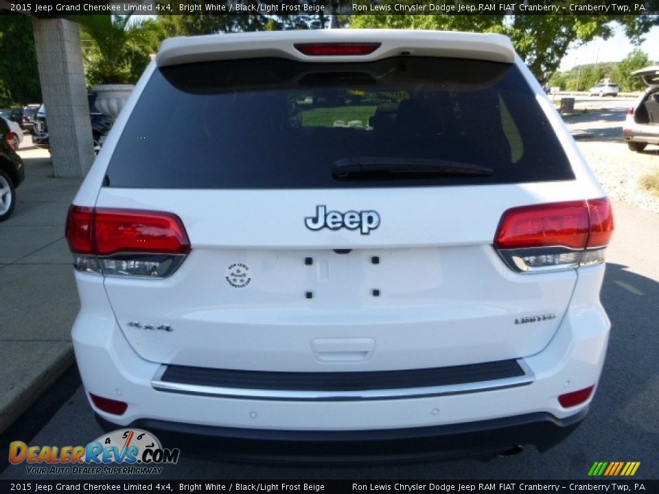 2015 Jeep Grand Cherokee Limited 4x4 Bright White / Black/Light Frost Beige Photo #13
