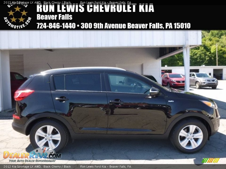 2012 Kia Sportage LX AWD Black Cherry / Black Photo #1