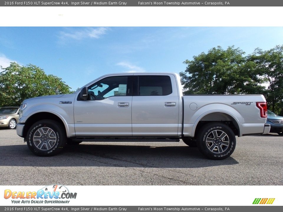 2016 Ford F150 XLT SuperCrew 4x4 Ingot Silver / Medium Earth Gray Photo #1