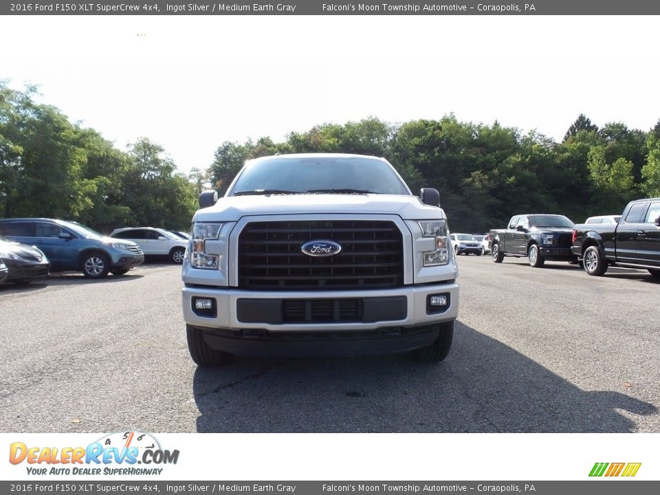 2016 Ford F150 XLT SuperCrew 4x4 Ingot Silver / Medium Earth Gray Photo #2