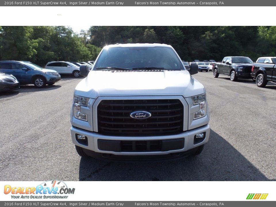 2016 Ford F150 XLT SuperCrew 4x4 Ingot Silver / Medium Earth Gray Photo #3