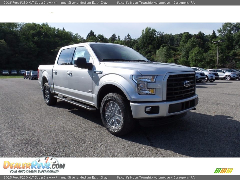 2016 Ford F150 XLT SuperCrew 4x4 Ingot Silver / Medium Earth Gray Photo #4
