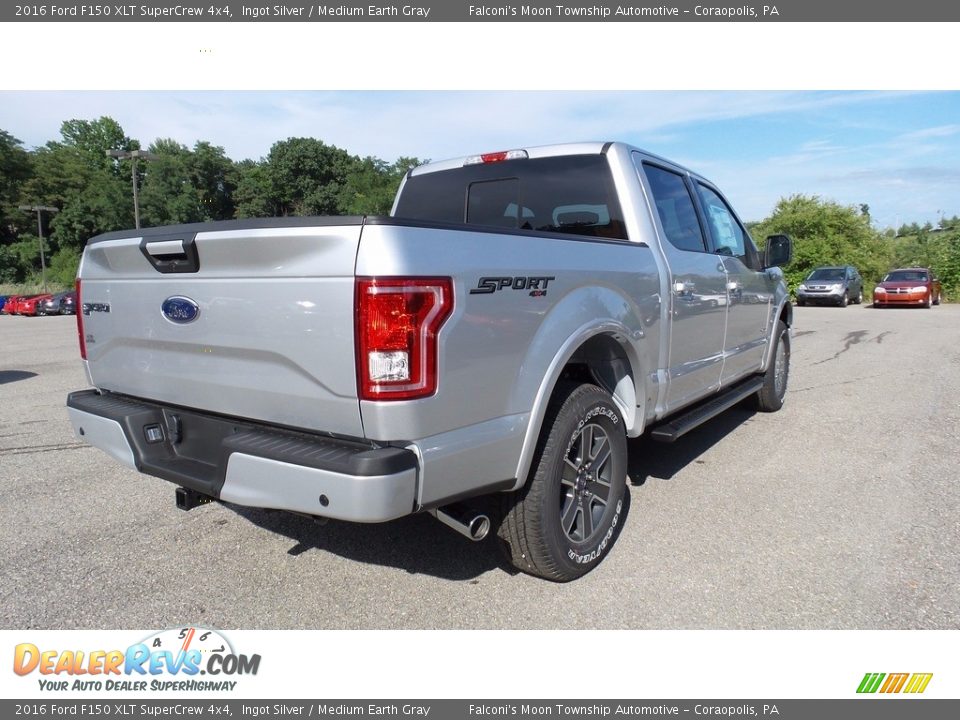 2016 Ford F150 XLT SuperCrew 4x4 Ingot Silver / Medium Earth Gray Photo #6