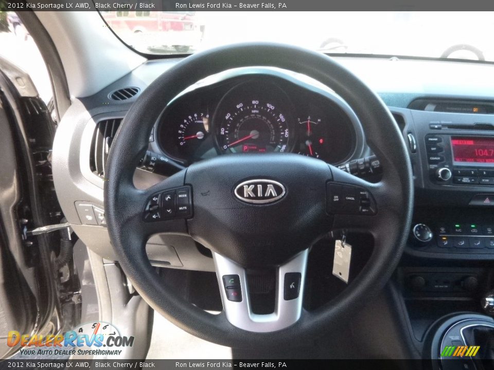 2012 Kia Sportage LX AWD Black Cherry / Black Photo #17