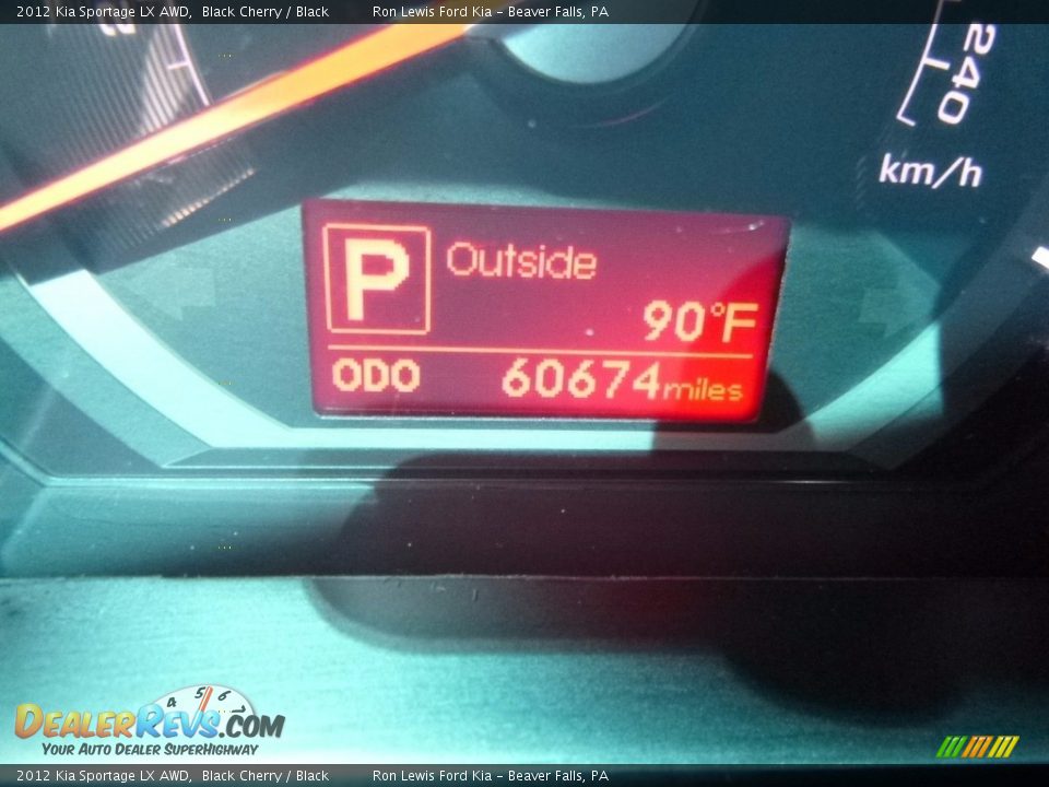 2012 Kia Sportage LX AWD Black Cherry / Black Photo #20
