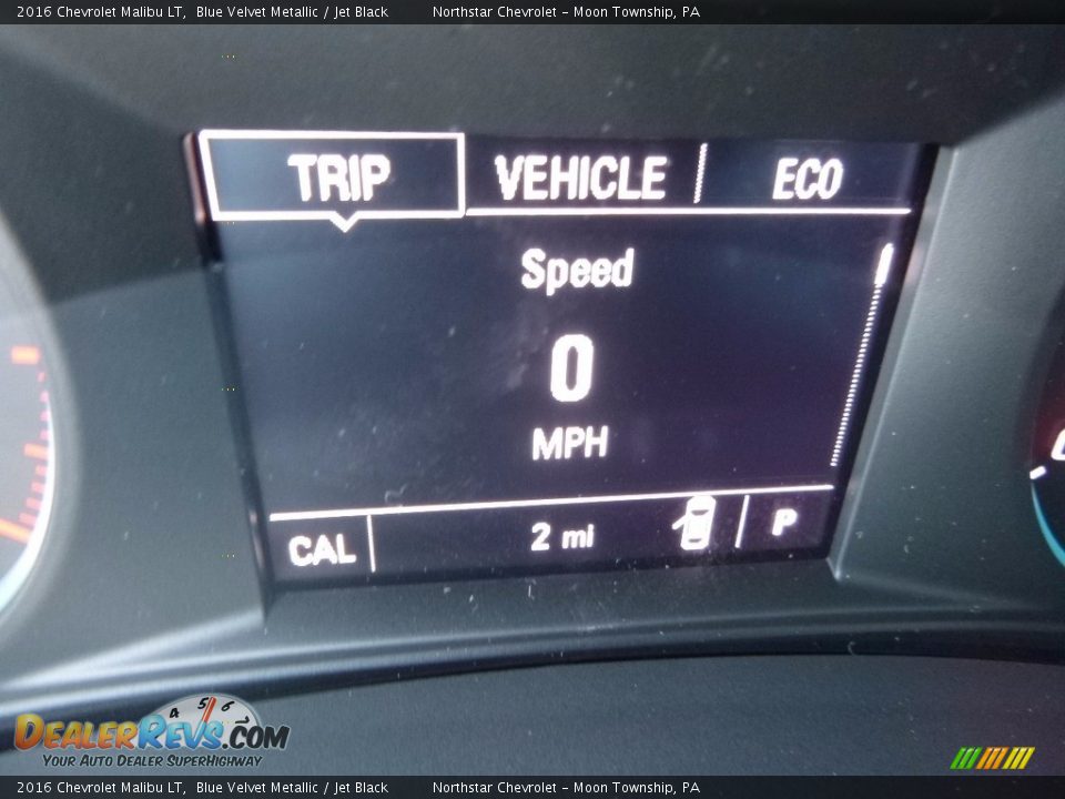 2016 Chevrolet Malibu LT Blue Velvet Metallic / Jet Black Photo #20