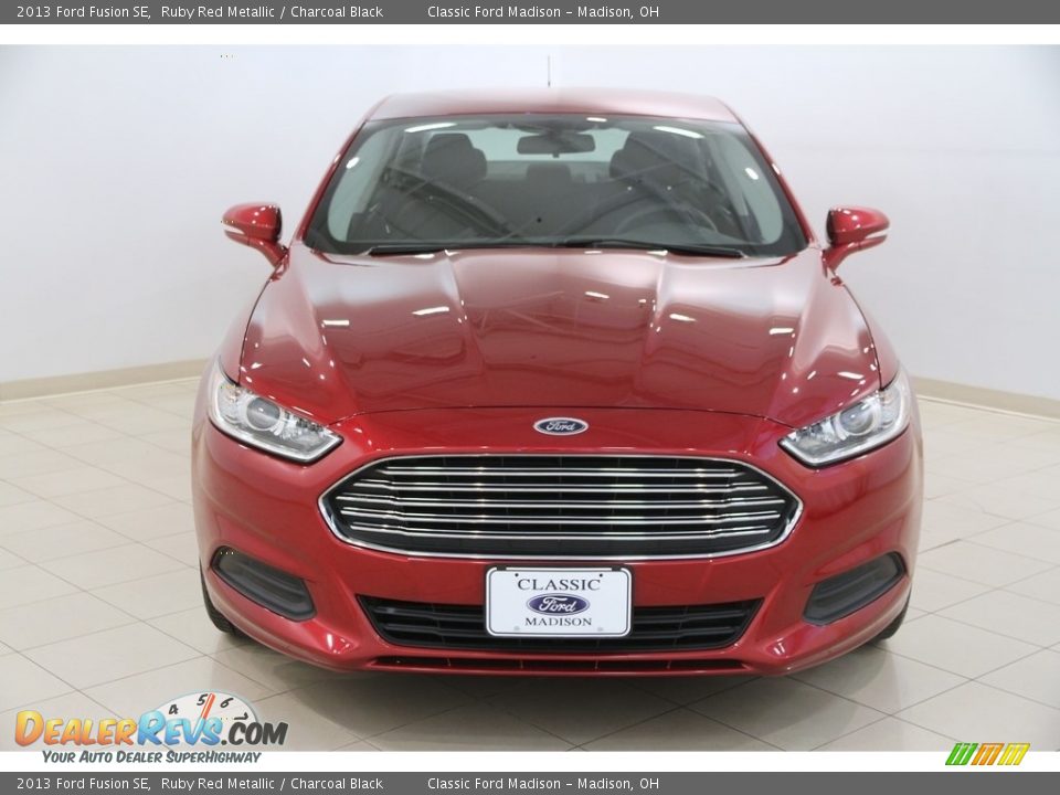 2013 Ford Fusion SE Ruby Red Metallic / Charcoal Black Photo #2
