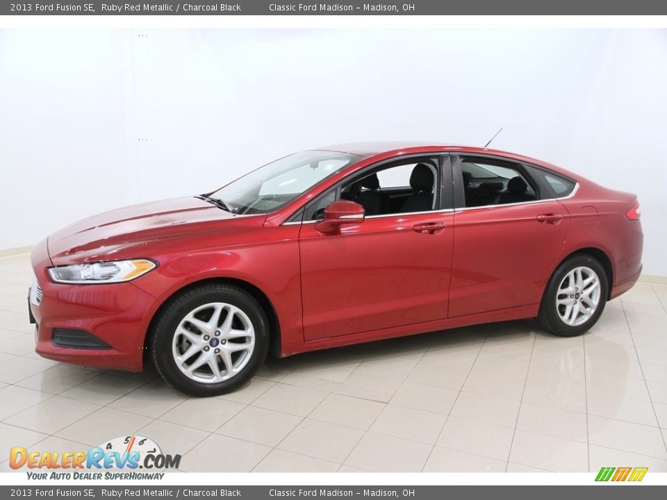 2013 Ford Fusion SE Ruby Red Metallic / Charcoal Black Photo #3