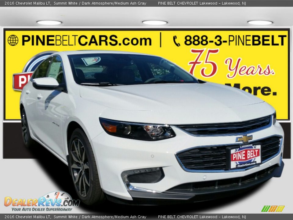 2016 Chevrolet Malibu LT Summit White / Dark Atmosphere/Medium Ash Gray Photo #1