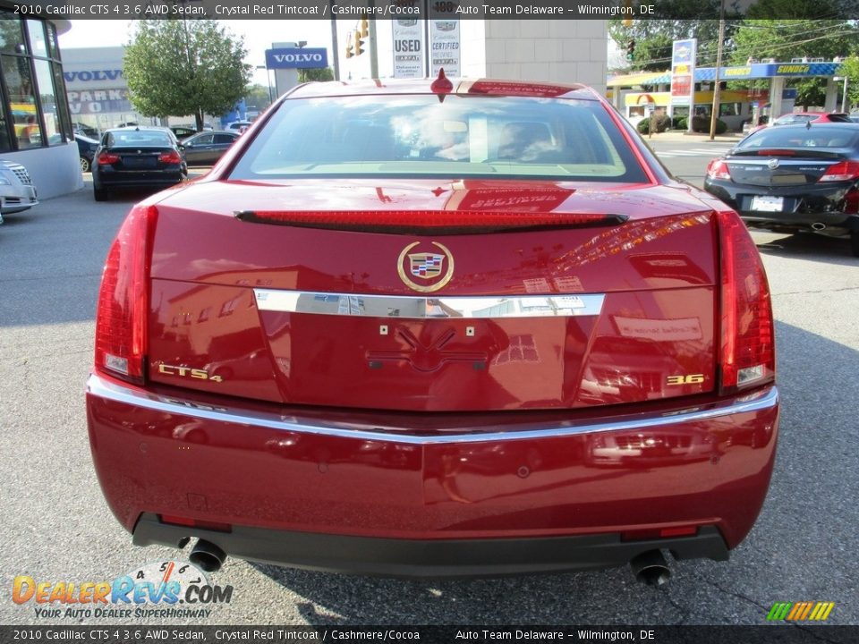 2010 Cadillac CTS 4 3.6 AWD Sedan Crystal Red Tintcoat / Cashmere/Cocoa Photo #5
