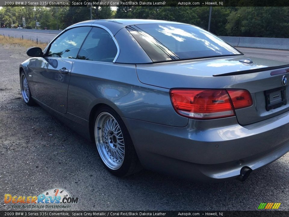 2009 BMW 3 Series 335i Convertible Space Grey Metallic / Coral Red/Black Dakota Leather Photo #5