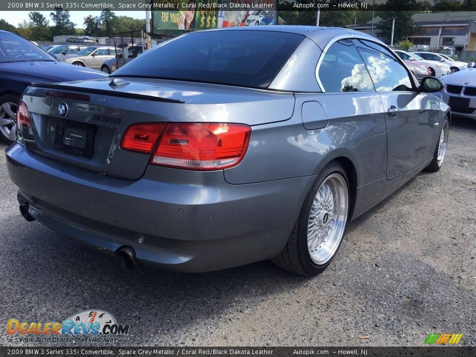 2009 BMW 3 Series 335i Convertible Space Grey Metallic / Coral Red/Black Dakota Leather Photo #8