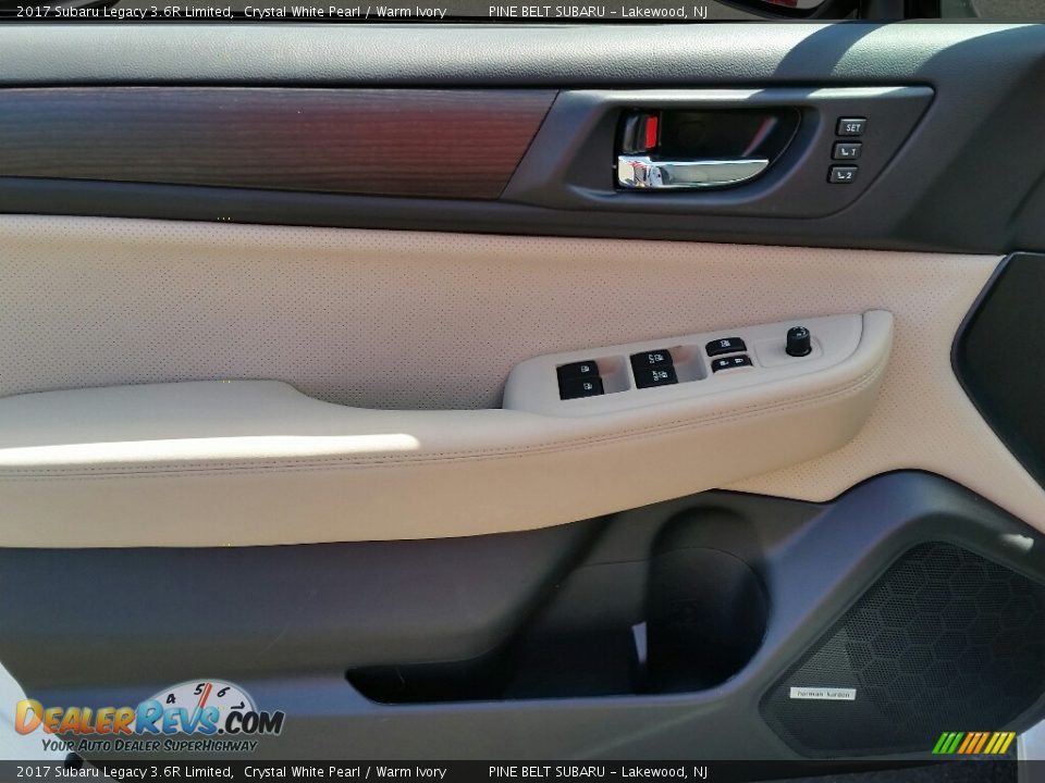 2017 Subaru Legacy 3.6R Limited Crystal White Pearl / Warm Ivory Photo #8